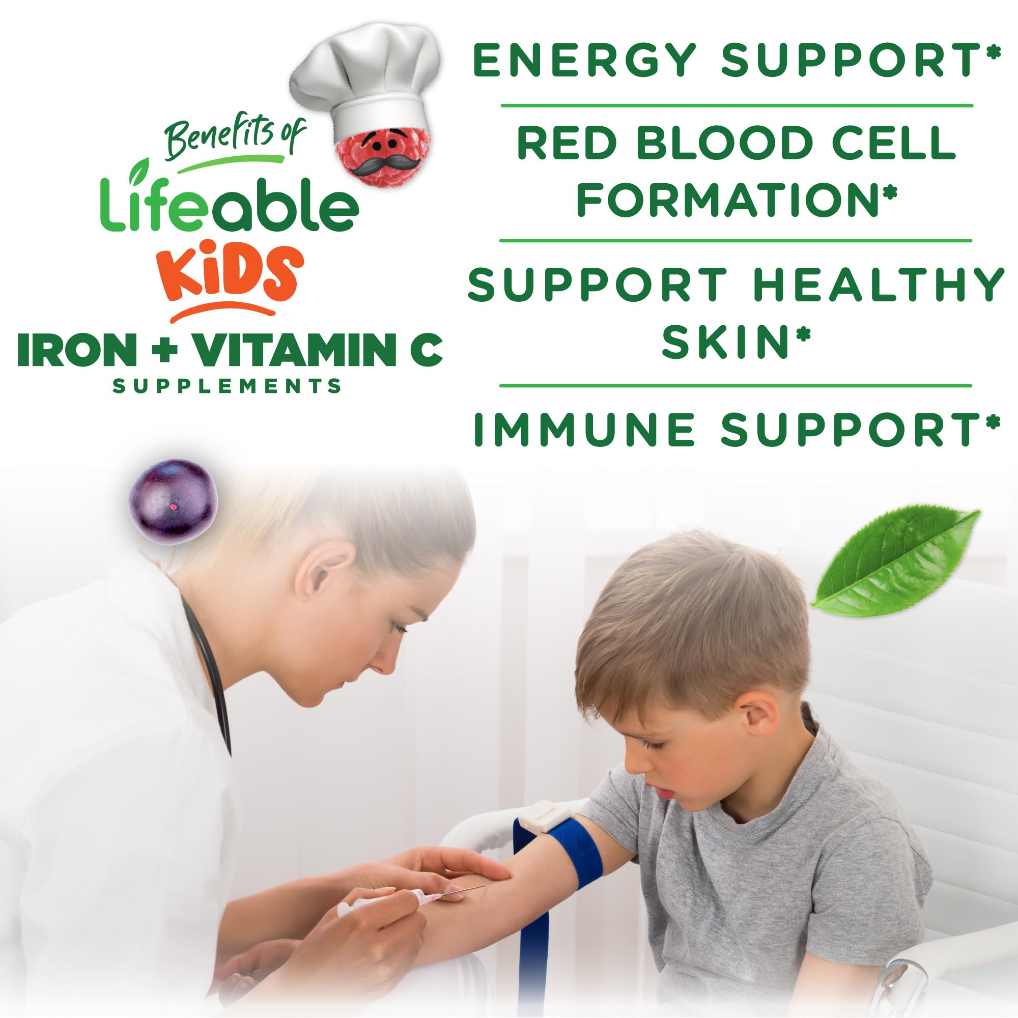 Con Vitamina C para mejor absorción del hierro en Lifeable