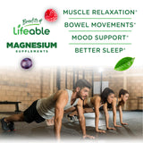 Gomitas Lifeable Magnesium Citrato, absorción rápida para mayor comodidad diaria.