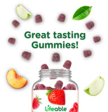 Gomitas Lifeable Magnesium Citrato para relajación muscular, consumo diario fácil.