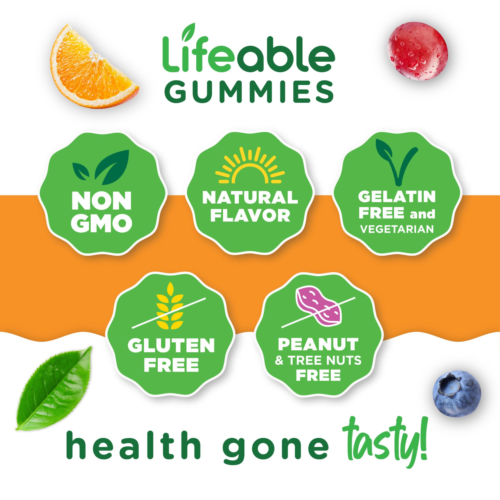 Lifeable gomitas de vitamina B6: dos gomitas por porción y dosis de 100 mg.