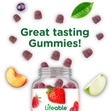Lifeable gomitas de vitamina B6: opción vegana y libre de gluten.