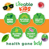 Vitamina D3 vegetariana Lifeable para niños, hecha con pectina natural