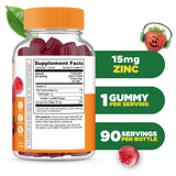 Lifeable Zinc Gummies gominola-frambuesa de primer plano, sabor agradable