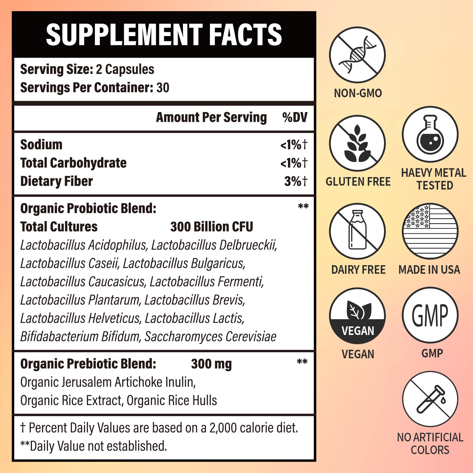 Lifeatlas: etiqueta con 12 cepas y prebiótico para salud digestiva.