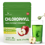 Lifebooil Clorofila en Polvo en botella, fuente natural de clorofila para bebidas refrescantes.