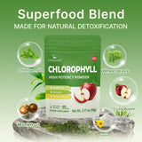 Lifebooil Clorofila en Polvo, etiqueta del producto con información clara.