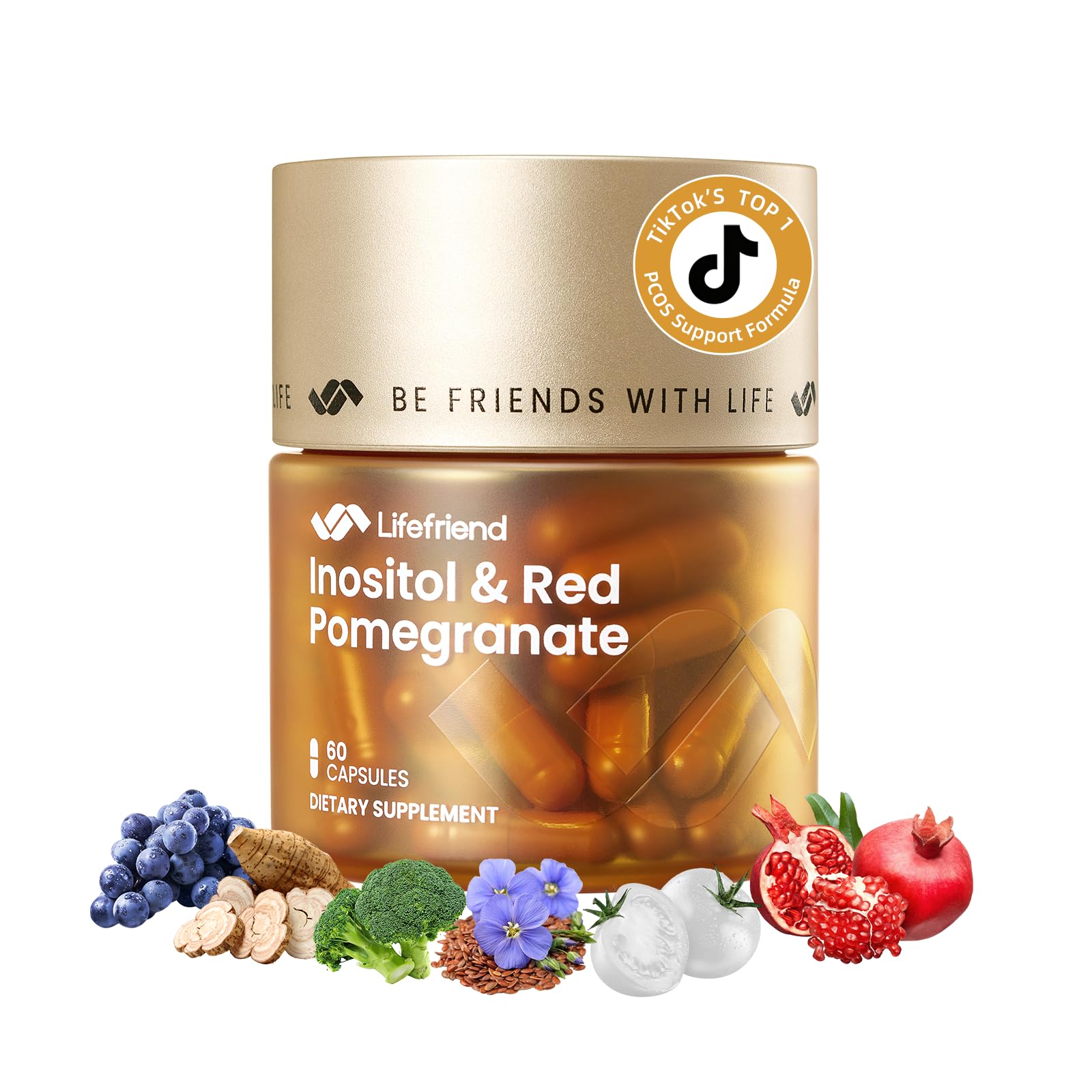 LIFEFRIEND Myo-Inositol DCI 40:1 en frascos para equilibrio hormonal diario.