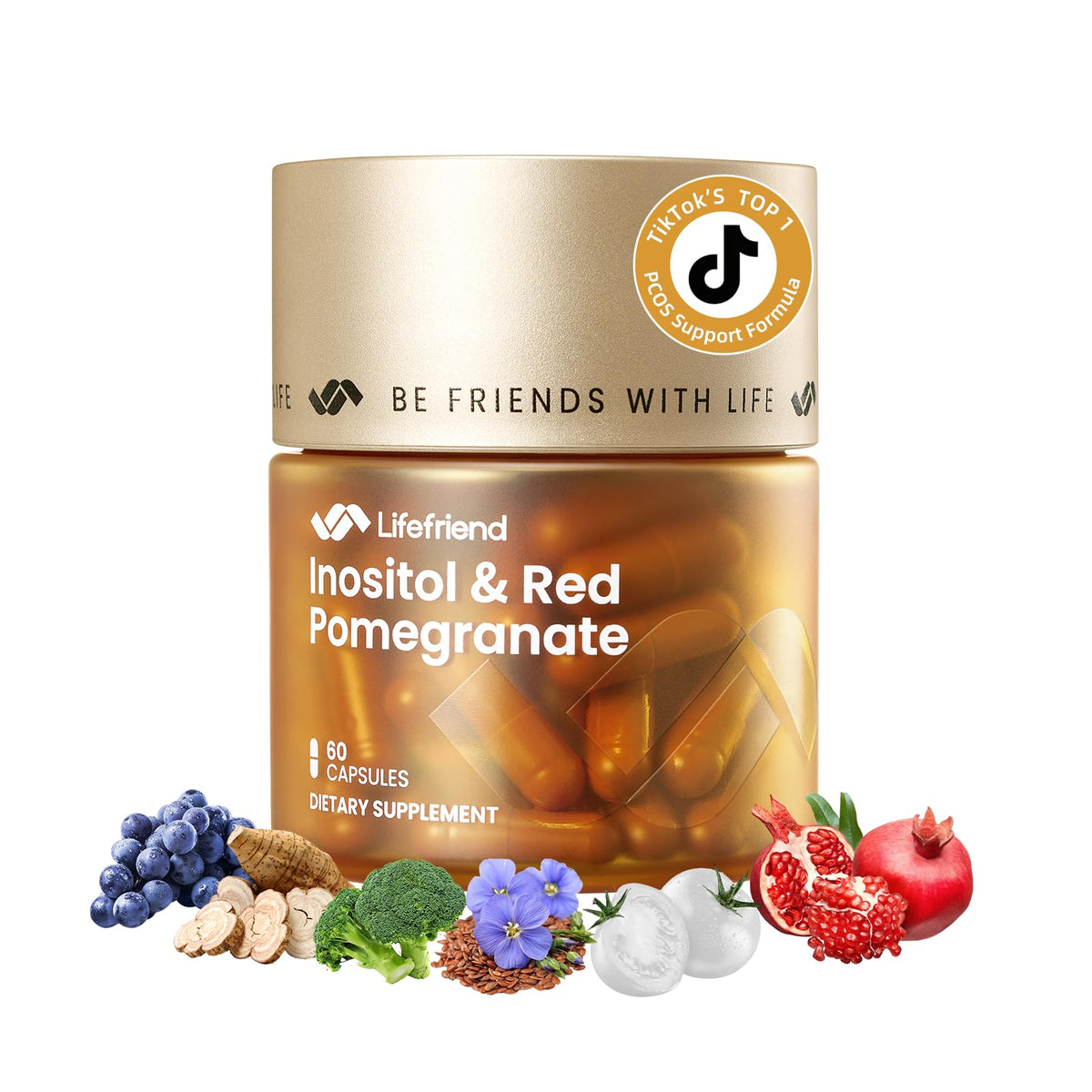 LIFEFRIEND Myo-Inositol DCI 40:1 en frascos para equilibrio hormonal diario.