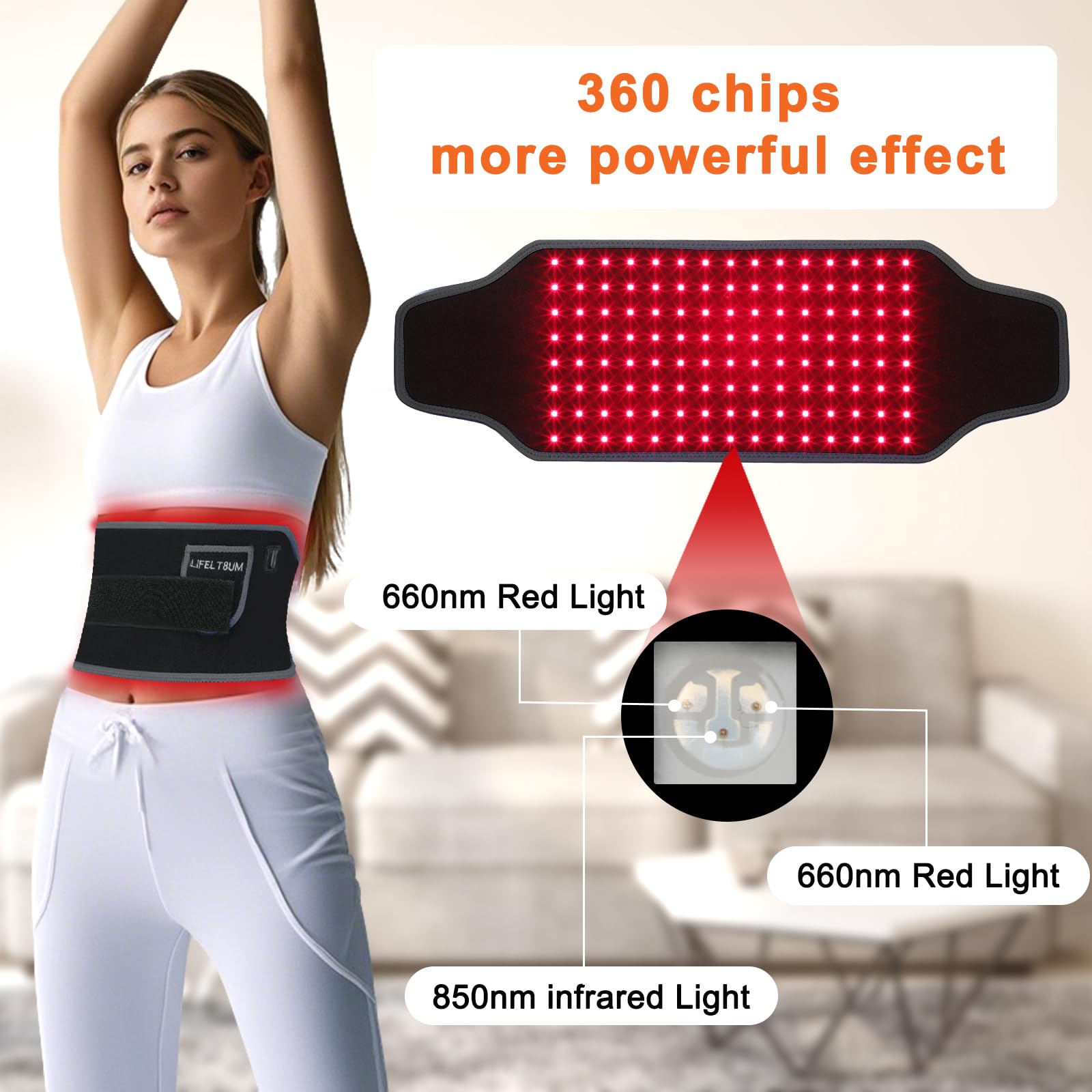 lifelt8um diodos 360 cubren mayor superficie para terapia corporal.