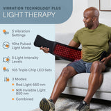LifePro banda luz roja brazos favorece calentamiento suave y flexibilidad.