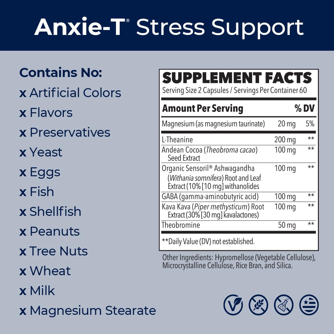 LifeSeasons Anxie-T empaque externo para almacenamiento cómodo.