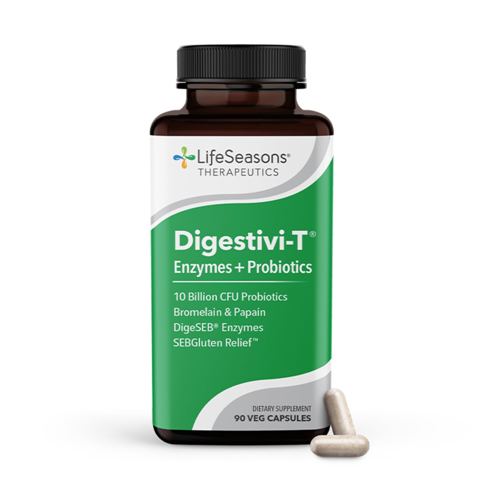 LifeSeasons Digestivi-T cápsulas para apoyar la digestión diaria y la salud intestinal