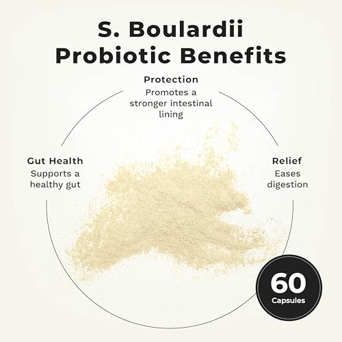 Cápsulas de S. boulardii LifeSeasons para uso diario y salud intestinal