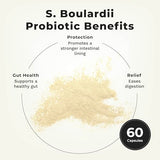 Cápsulas de S. boulardii LifeSeasons para uso diario y salud intestinal