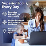 LifeSeasons Focus-R, cápsulas, posible mejora de foco para estudio o trabajo.