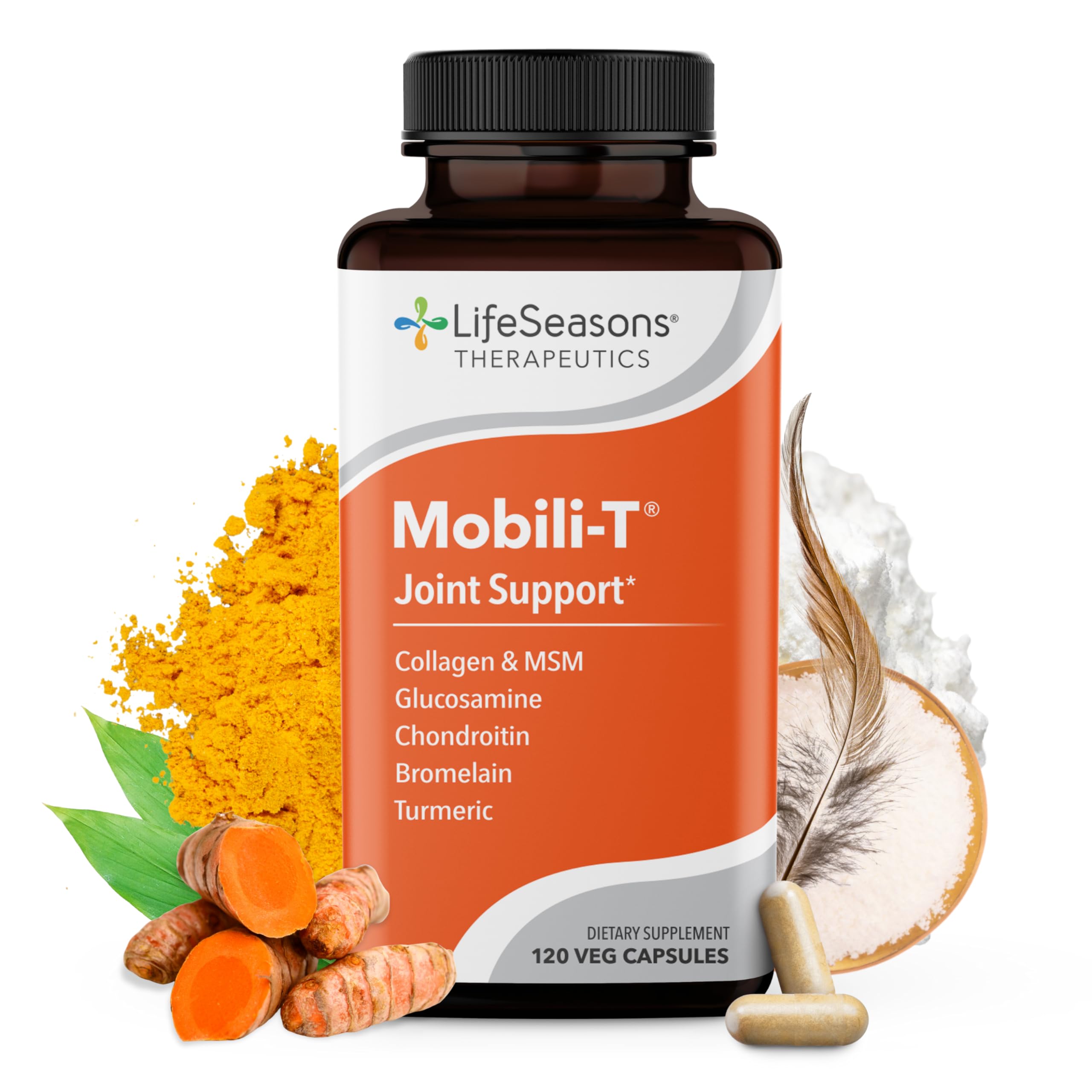 LifeSeasons Mobili-T: botella de suplemento para apoyar movilidad diaria.