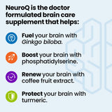 NeuroQ cápsulas LifeSeasons, consumo diario para enfoque sostenido.