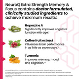 LifeSeasons NeuroQ: imagen de ingredientes clave para apoyo cerebral y neuroprotección