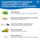 LifeSeasons Pros-T: etiqueta con lista de ingredientes clave y beneficios posibles