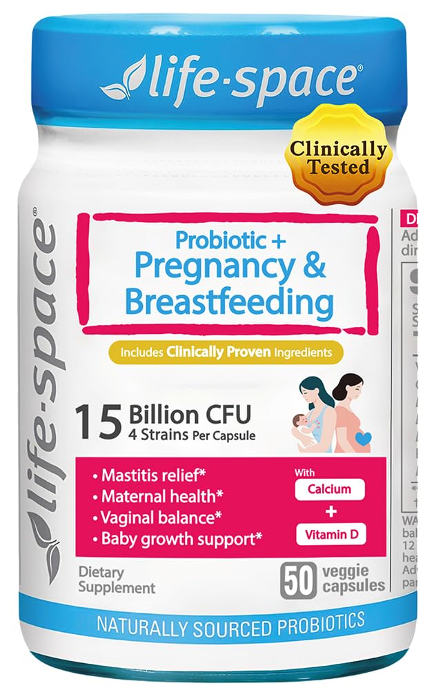 Life-Space Probiotic para embarazo, frasco de 50 cápsulas para uso diario