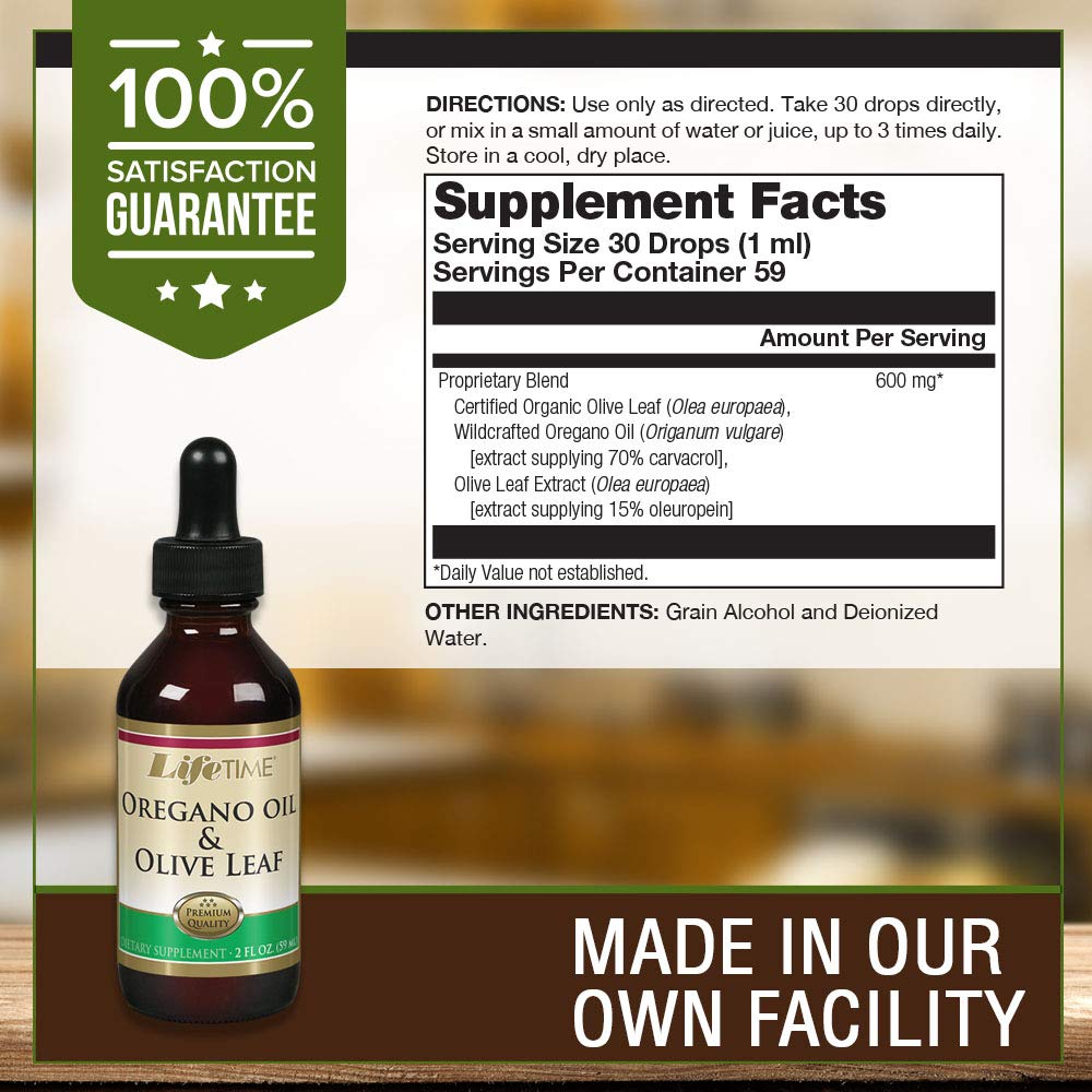 LIFETIME Etiqueta del producto destaca ingredientes orgánicos y beneficios