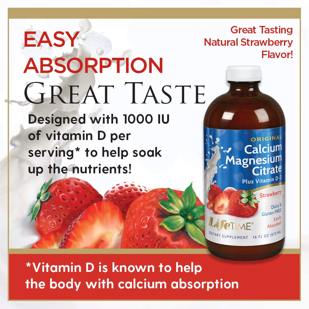 Producto LifeTime Calcium Magnesium para uso diario de adultos y niños.