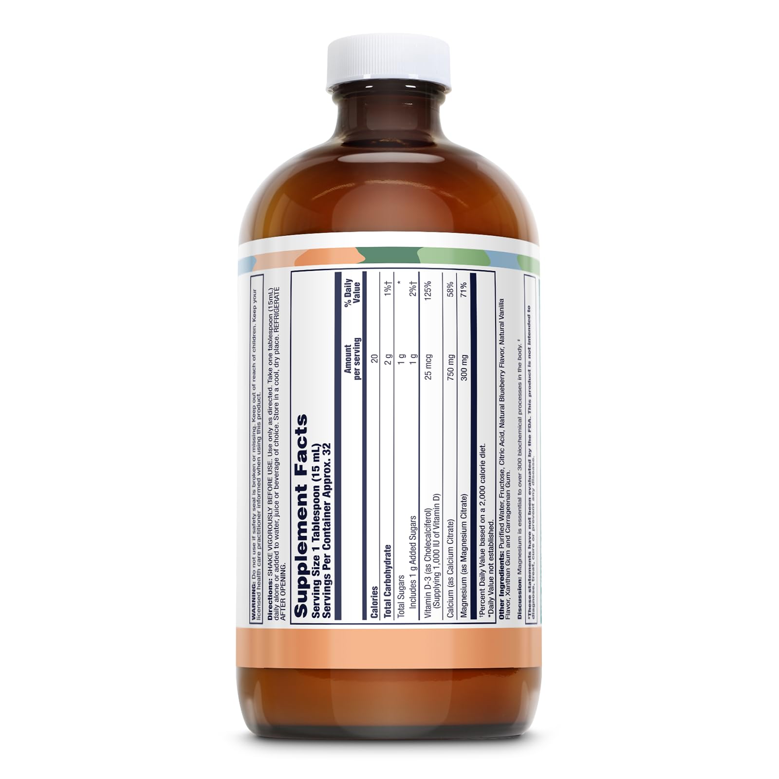 LIFETIME calcio magnesio vitamina D3 sabor arándano, listo para batidos
