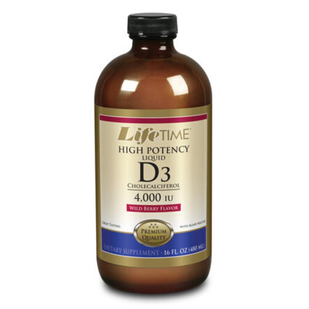 LIFETIME Vitamina D-3 en líquido de bayas mixtas para apoyo diario
