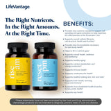 LifeVantage Reset PM envase práctico para la rutina vespertina