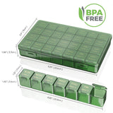 Lifewit diseño de doble caja con tapa, mantiene tus pastillas seguras y ordenadas.