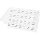 Lifewit Organizador de pastillas mensual: vista de 28 compartimentos para planificar el mes