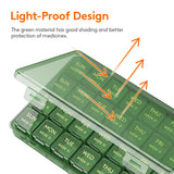 Lifewit organizador con color oscuro protege la privacidad de tus pastillas.