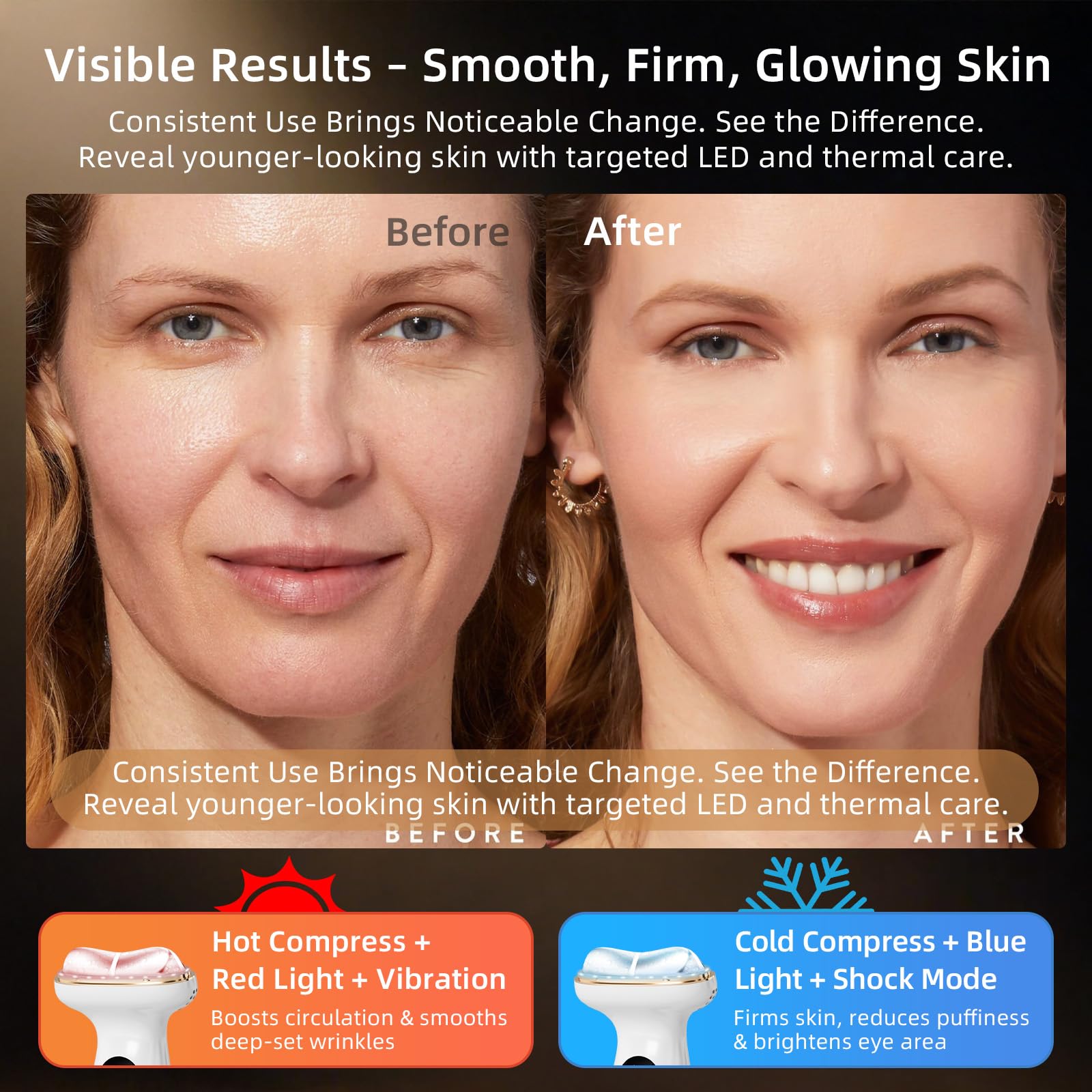 Lifiora vibración facial masajes relajantes y mejor absorción