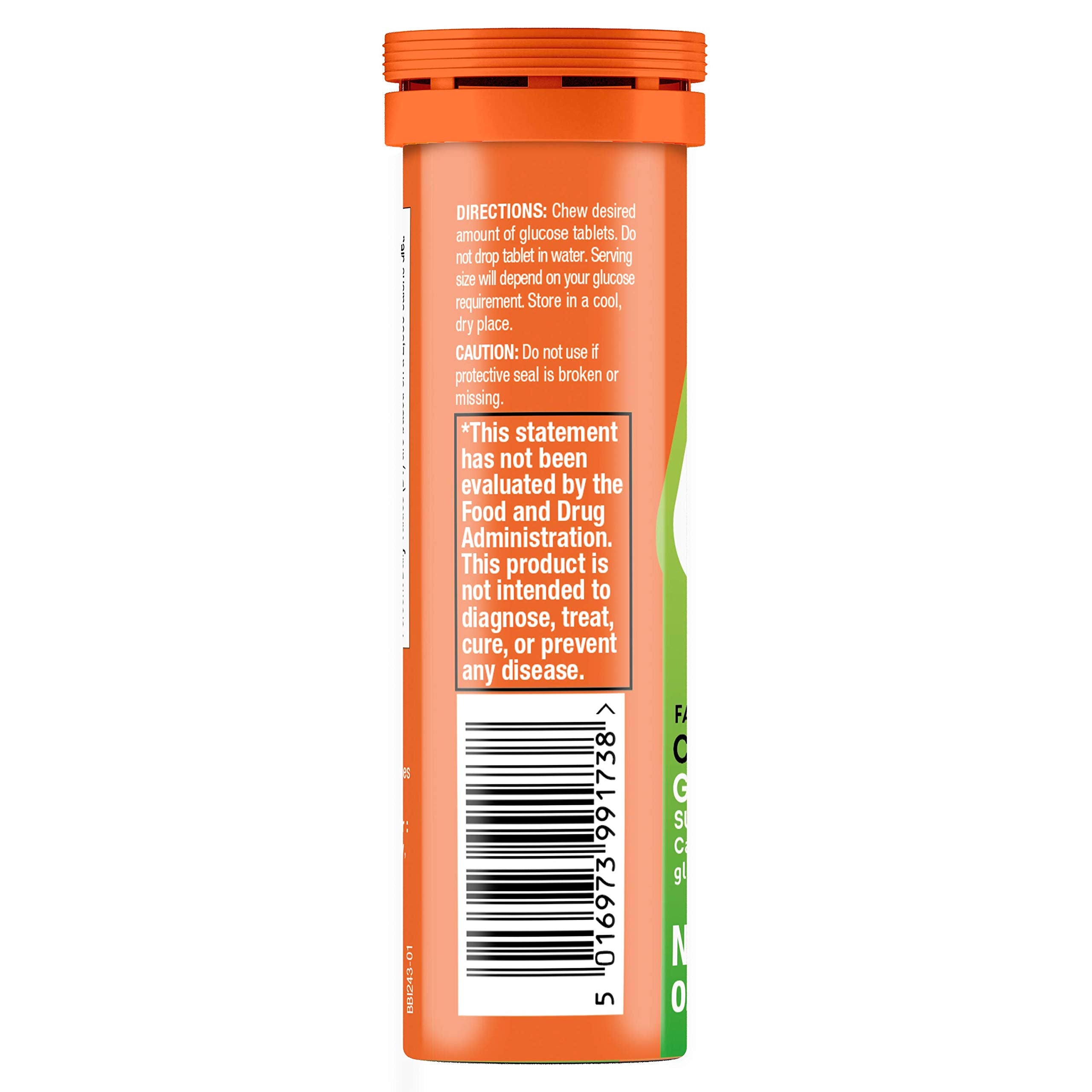 Lift Glucose sabor naranja, experiencia sensorial agradable al masticar