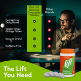 Lift glucosa tabletas naranja, perfecto durante entrenamientos y días largos