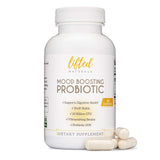 Lifted Naturals Mood Probiotic: botella con cápsulas para apoyo del ánimo diario