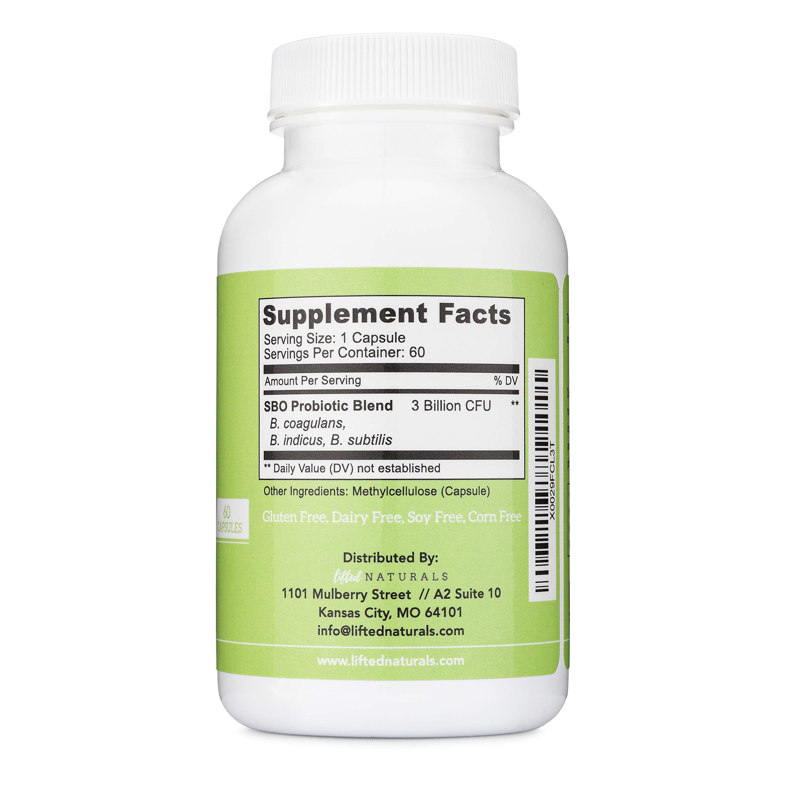Lifted Naturals SBO Mood Boost sin gluten: apto para dietas libres de gluten.