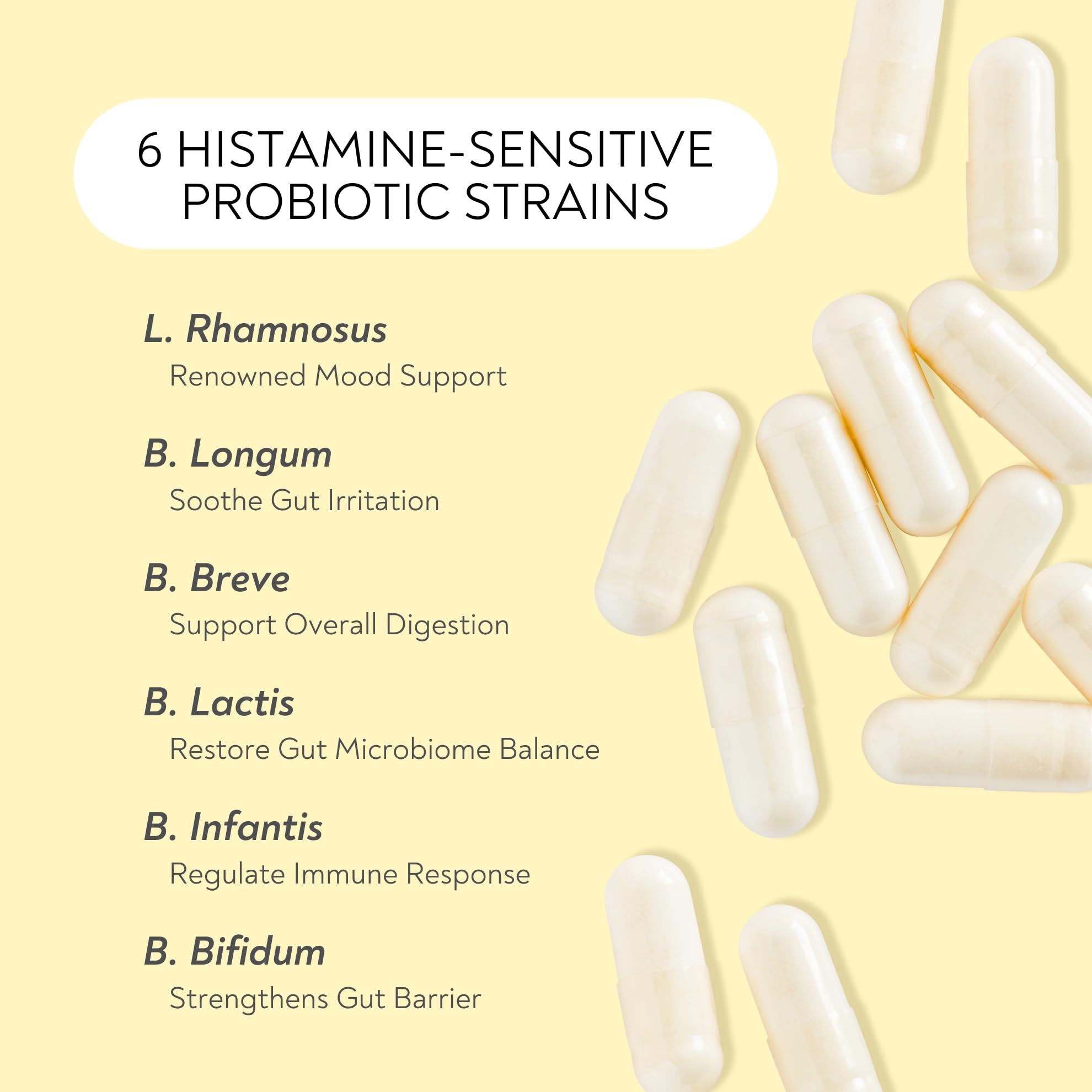 Lifted Naturals Probioticos: suministro de dos meses en frasco práctico.