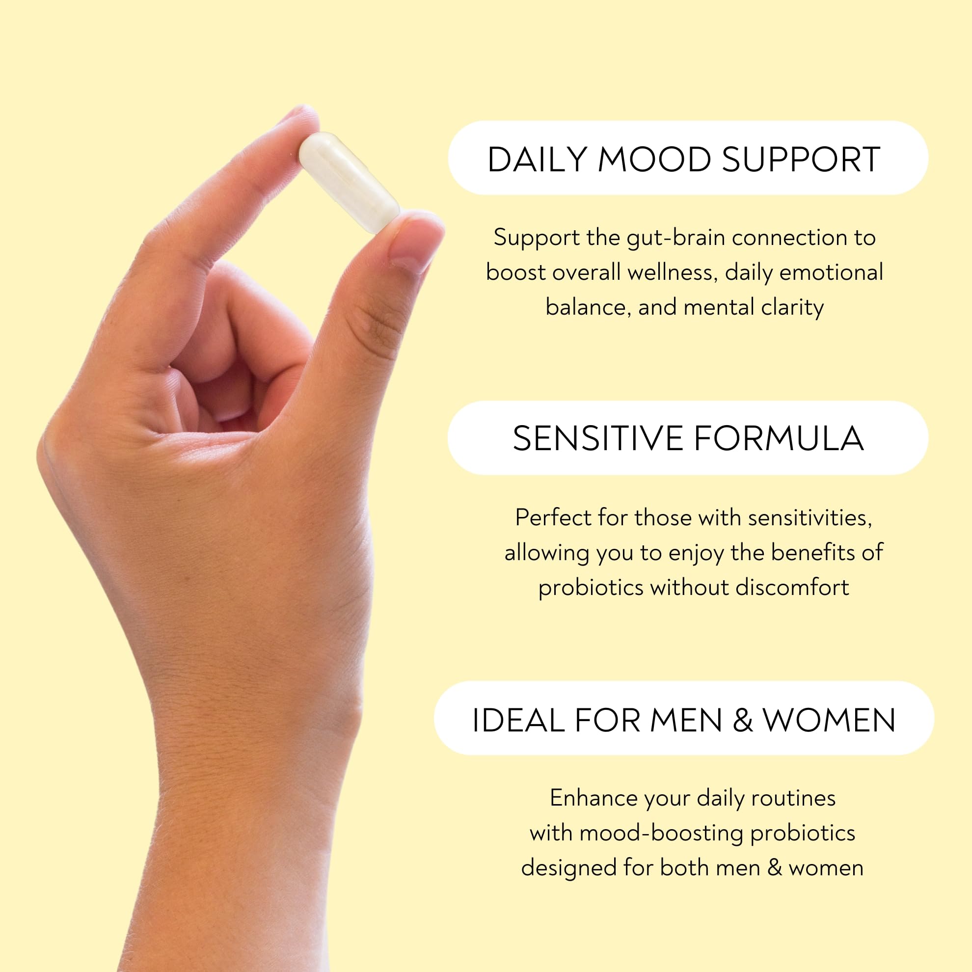 Lifted Naturals Probioticos L-Rhamnosus GG: cepa clave para apoyo digestivo y ánimo.
