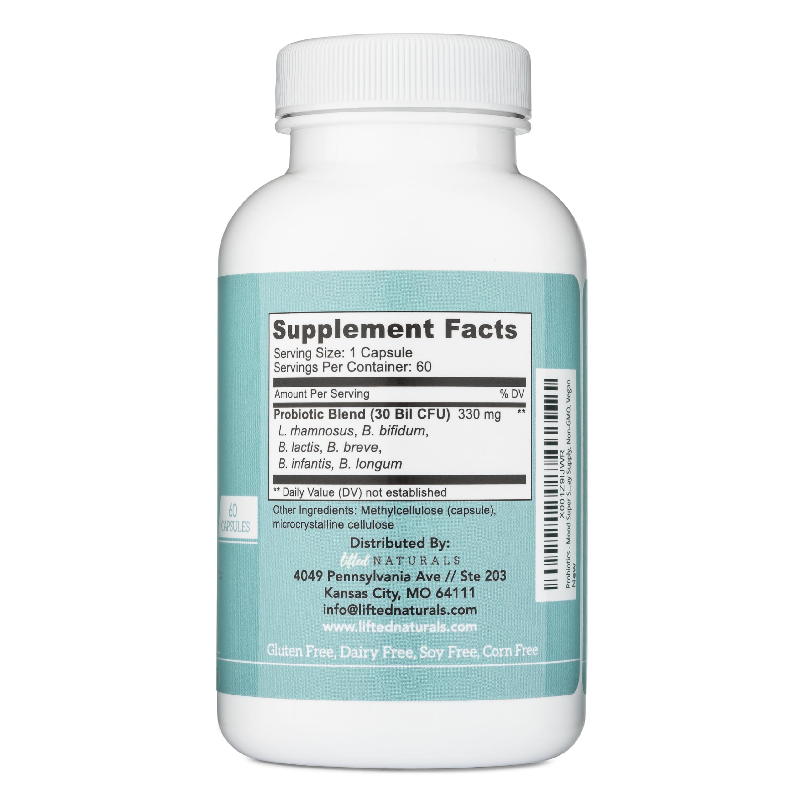 Lifted Naturals Probioticos: fórmula sin OMG para tranquilidad intestinal.
