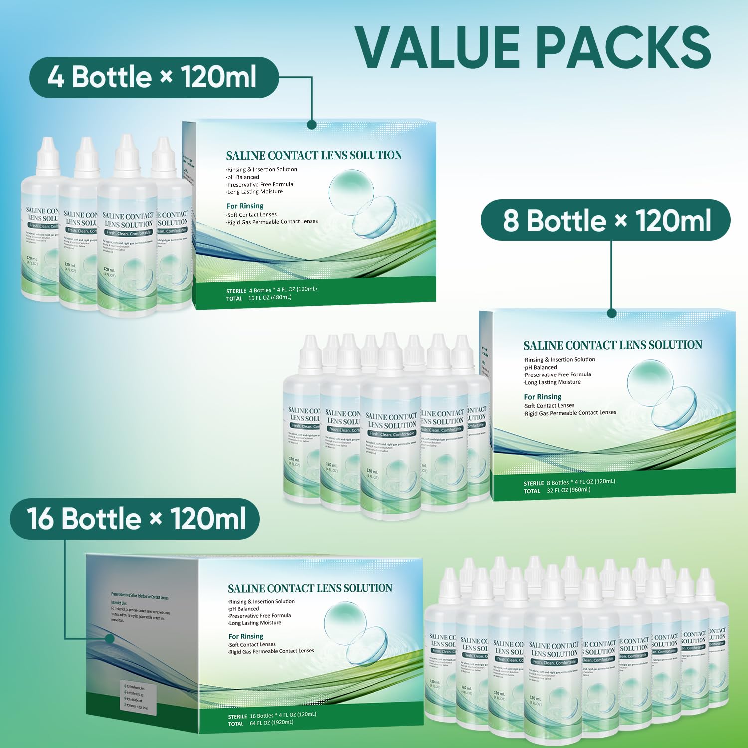 LIFVEAN compatible con lentes blandos y rígidos permeables para comodidad diaria.