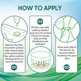 LIFVEAN uso manual para enjuague y colocación de lentes, experiencia cómoda.