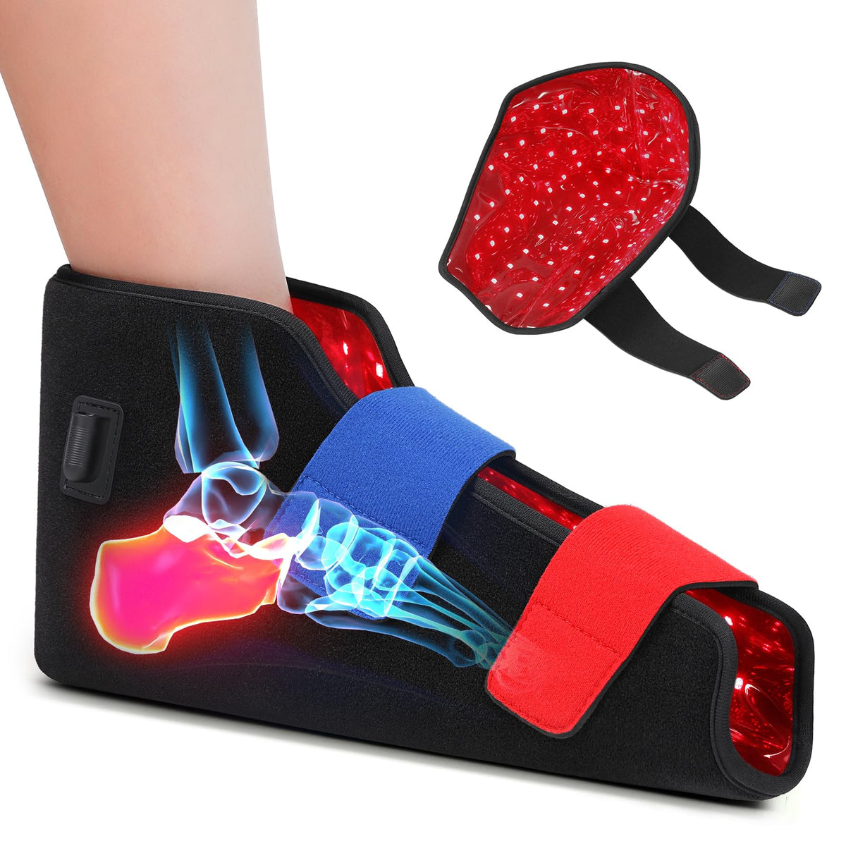 Lightium banda terapia pies: envoltura ergonómica para uso cómodo en casa.