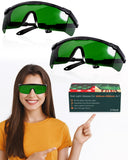 Gafas LIGHTMEUP con lentes verdes transparentes para terapia de luz, visión nítida durante sesiones