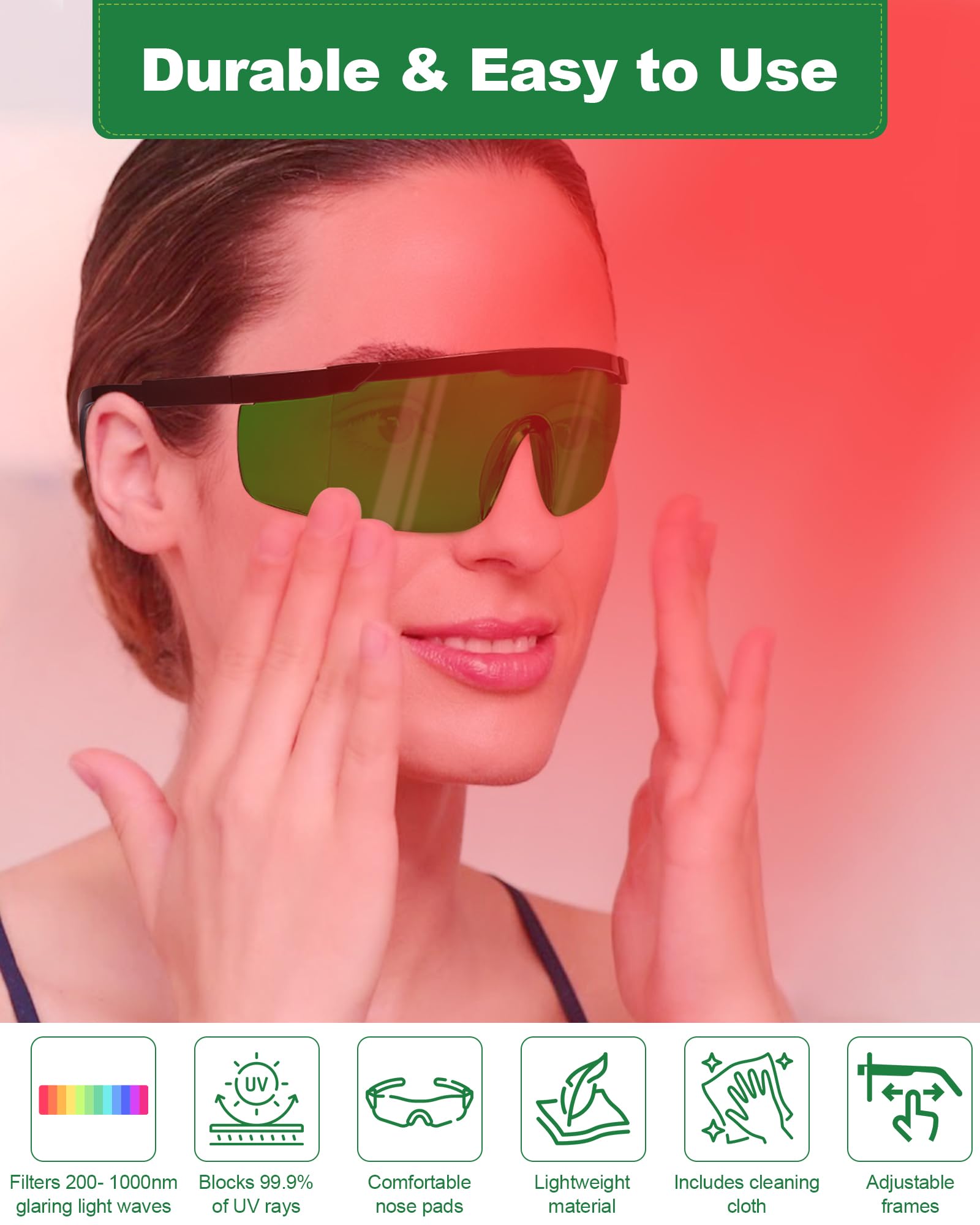 Gafas LIGHTMEUP con patillas ajustables para ajuste cómodo