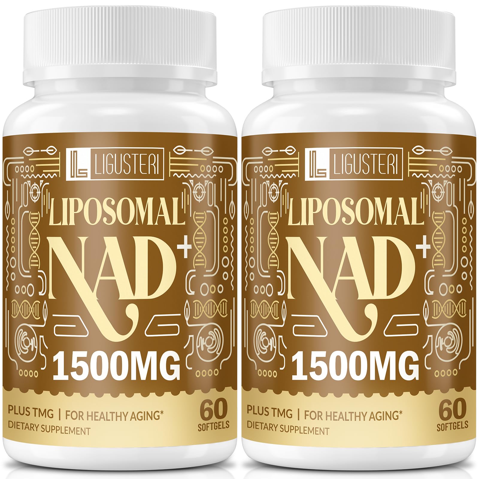 LIGUSTERI NAD liposomal en cápsulas, absorción superior para energía celular.