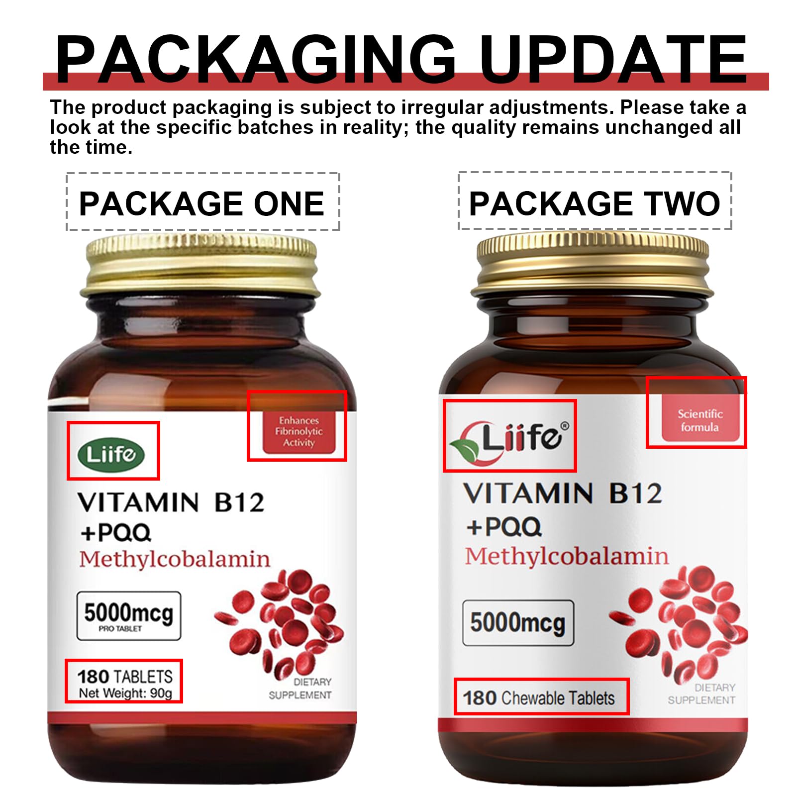 LIIFE botella de 180 tabletas sabor cereza para el día a día.