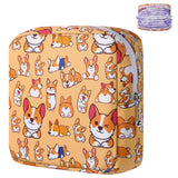 Likesing bolsa periodo, lona naranja con motivo perro, ideal para viaje.