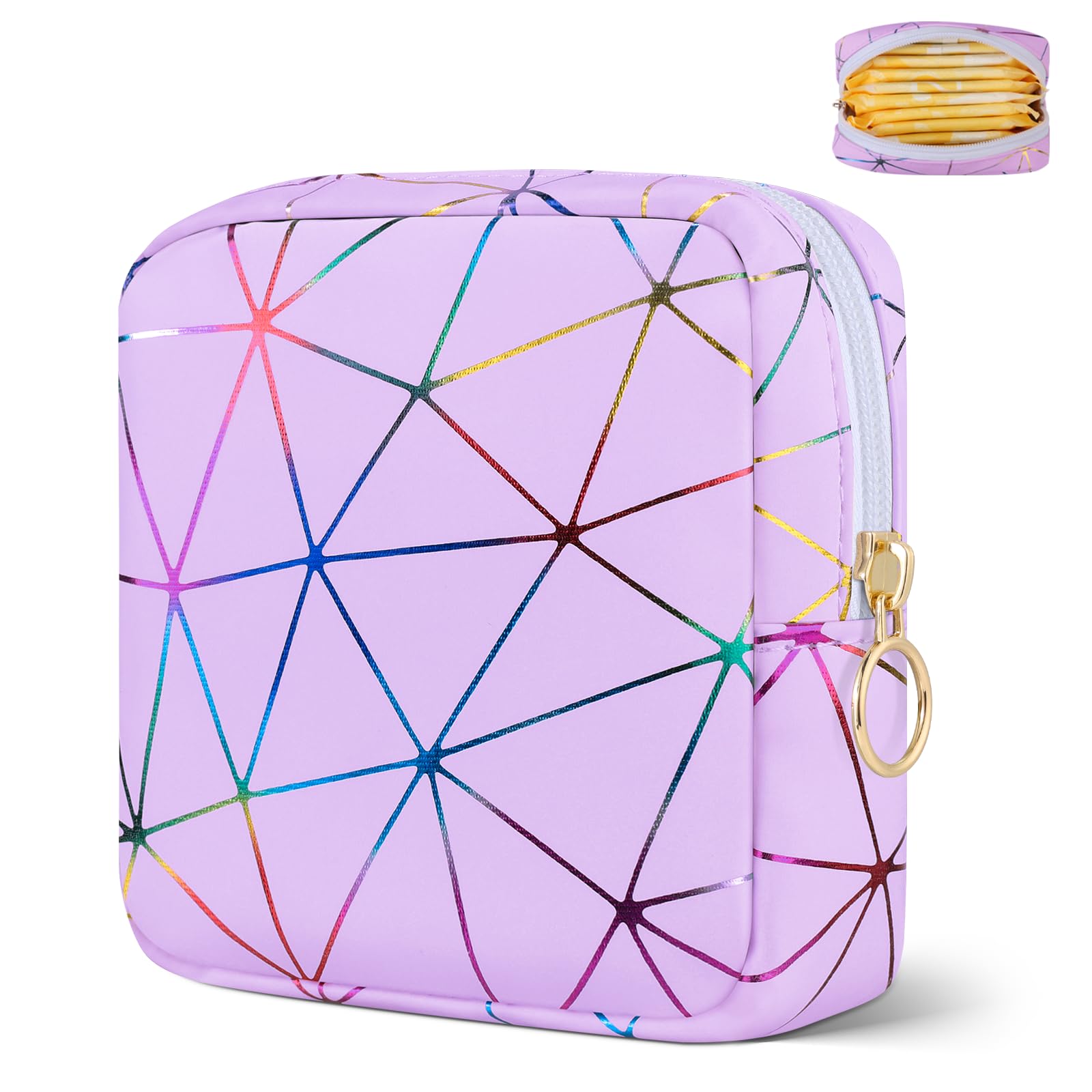Likesing bolsa periodo tampónes frontal, diseño elegante y compacto para llevar.
