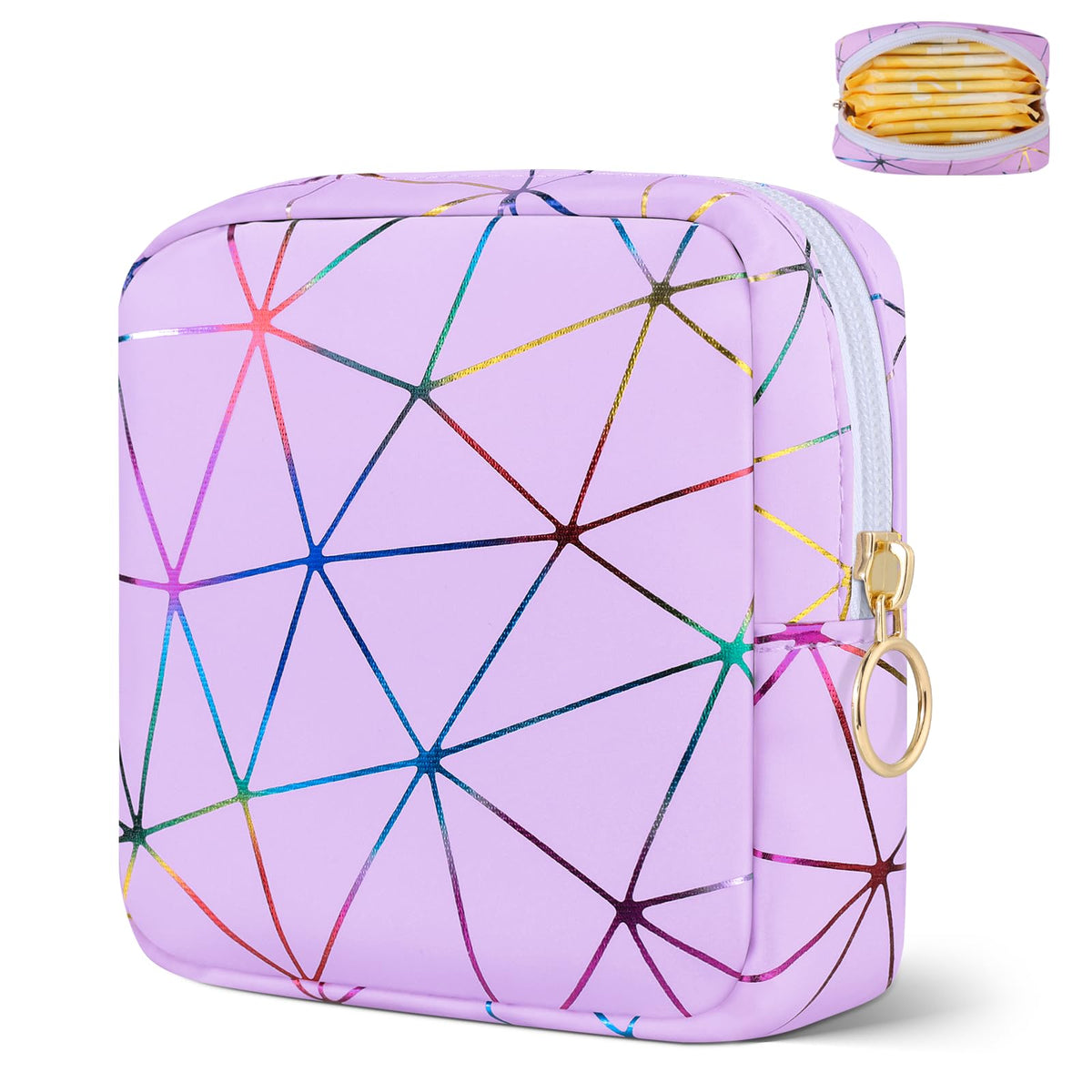 Likesing bolsa periodo tampónes frontal, diseño elegante y compacto para llevar.